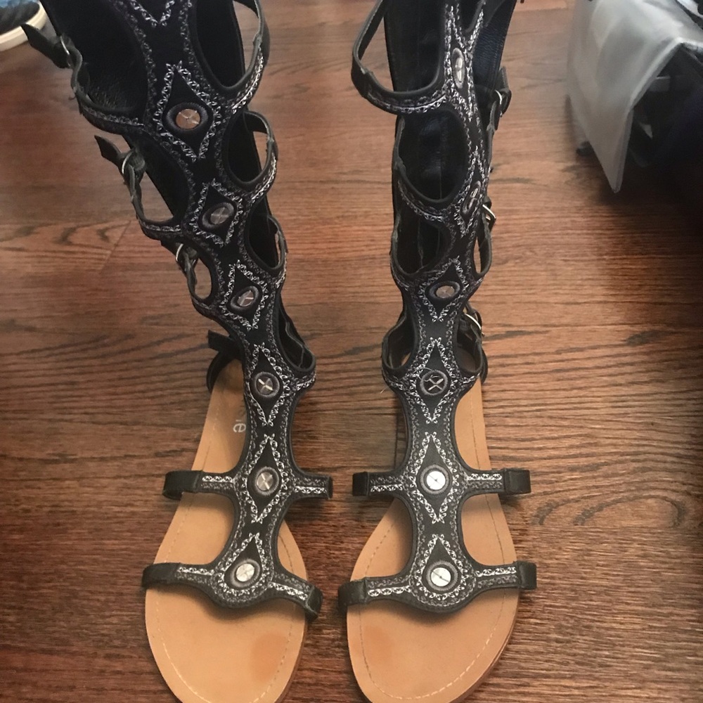Black Kenzie Gladiator Sandals